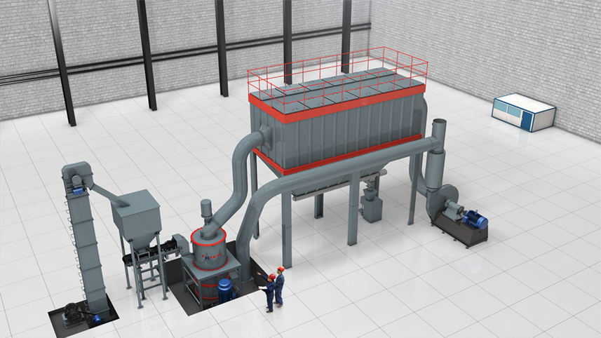 超細環(huán)輥磨粉機長石粉生產配套設備及長石粉生產工藝